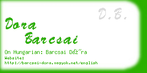 dora barcsai business card